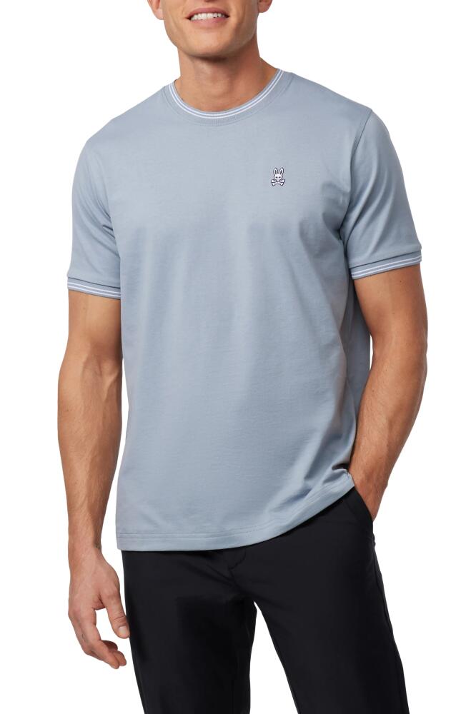 Psycho Bunny Logan Tipped Crewneck T-Shirt in Summit Grey Cover