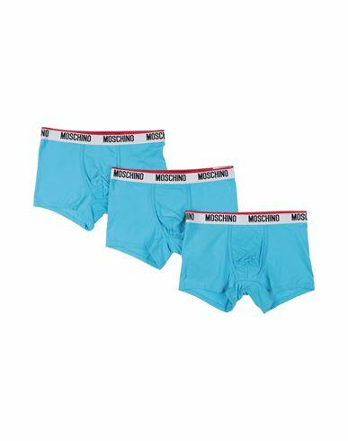 Moschino Man Boxer Turquoise Cotton, Elastane Cover