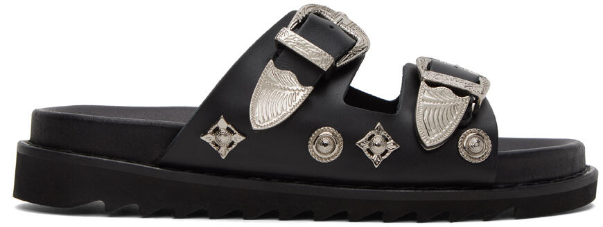 Toga Pulla Black Buckle Sandals Cover