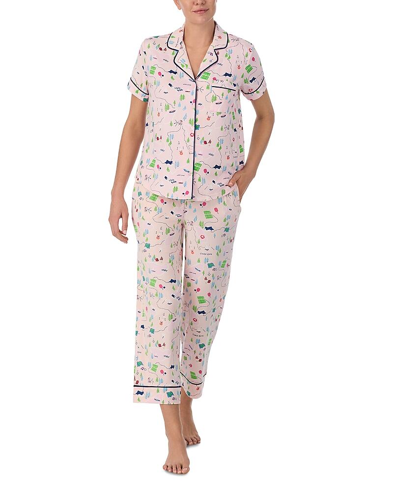 kate spade new york Short Sleeve Knit Cropped Pajama Set Cover