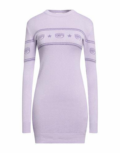 Chiara Ferragni Woman Mini dress Light purple Wool, Viscose, Polyamide, Cashmere Cover