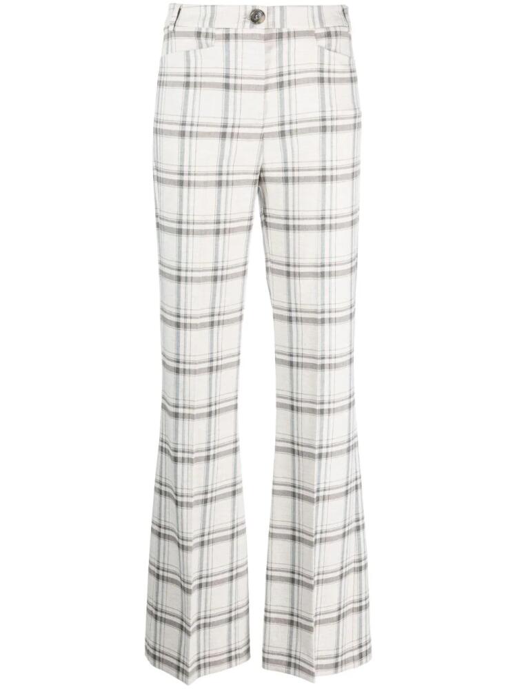 Patrizia Pepe check-print slim-fit trousers - Neutrals Cover