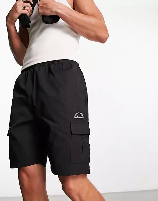 ellesse Carpe cargo shorts in black Cover