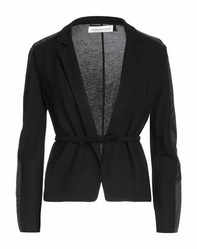 Lamberto Losani Woman Blazer Black Cotton, Silk, Elastane Cover