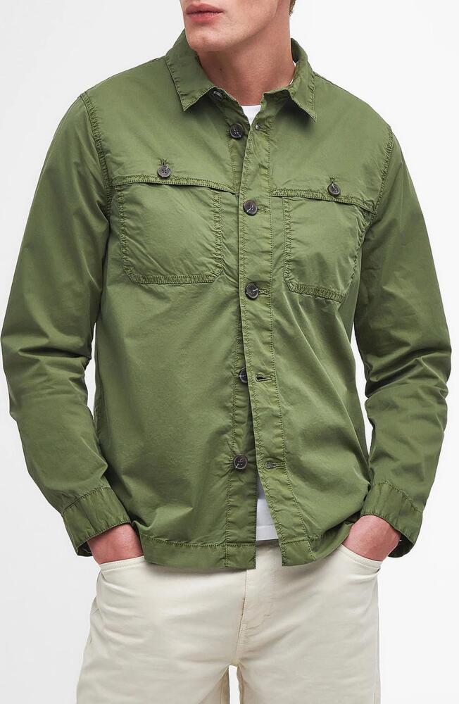 Barbour Sidlaw Stretch Cotton Overshirt in Palm Leaf Cover