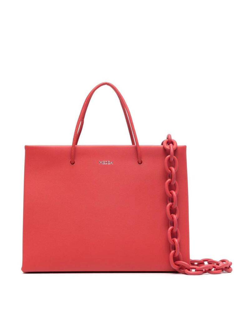 Medea small leather tote bag - Red Cover