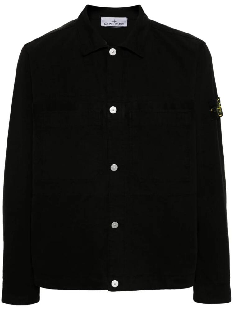 Stone Island Compass-badge overshirt - Black Cover