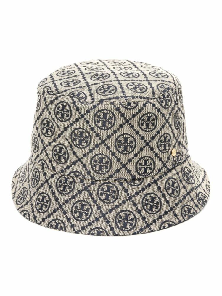 Tory Burch logo-jacquard bucket hat - Blue Cover