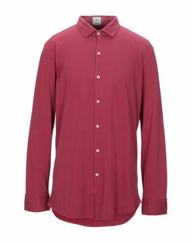 Drumohr Man Shirt Burgundy Cotton Cover