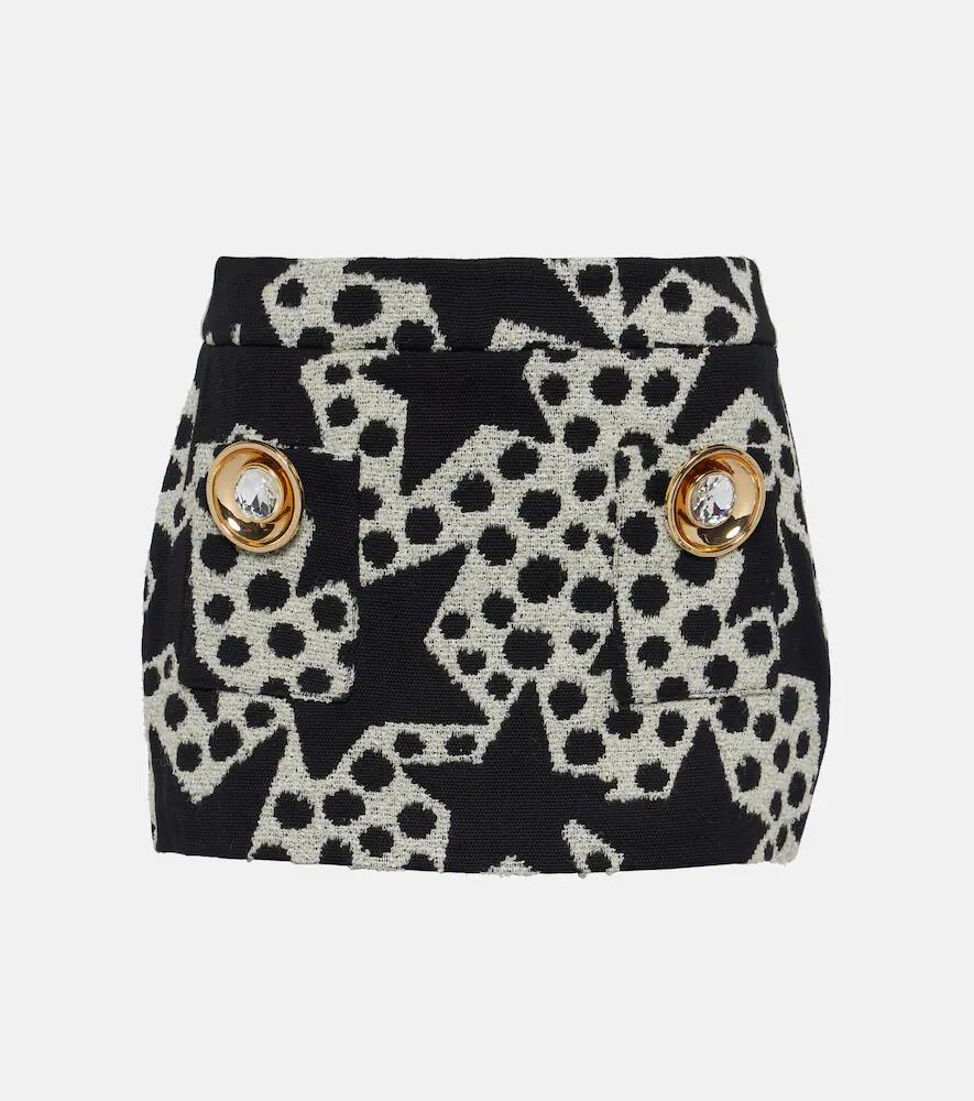 Area Embellished jacquard miniskirt Cover