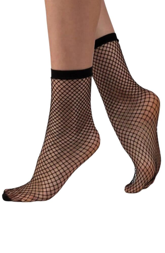 LECHERY® 2-Pack Fishnet Crew Socks in Black Cover