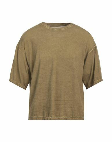 Novemb3r Man T-shirt Military green Cotton, Linen Cover