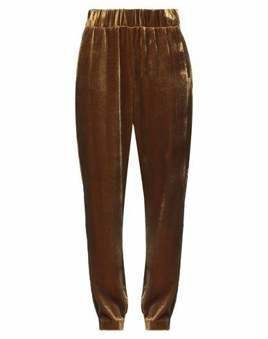 Angelo Marani Woman Pants Khaki Viscose, Silk Cover