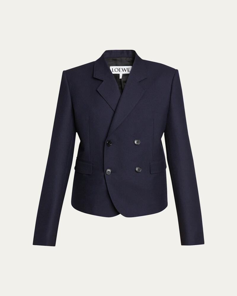 Loewe Long Double-Breasted Wool Blazer Cover