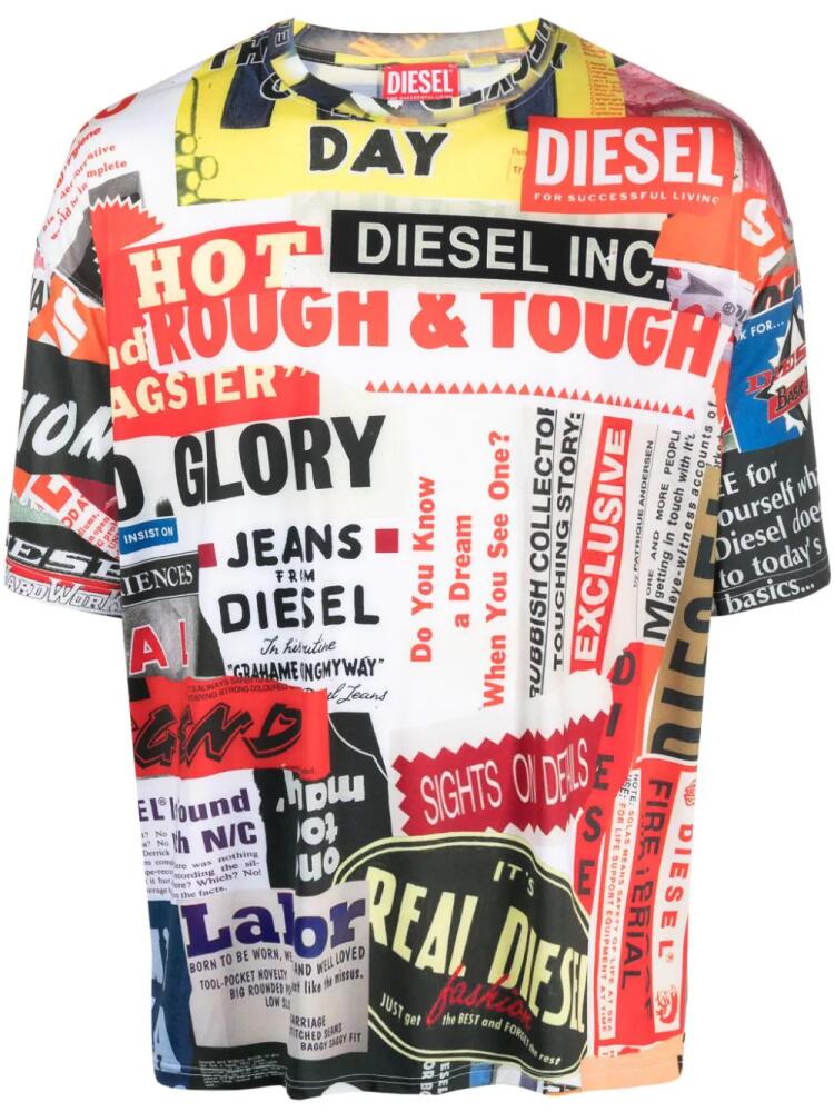 Diesel T-Boxt graphic-print jersey T-shirt - Yellow Cover