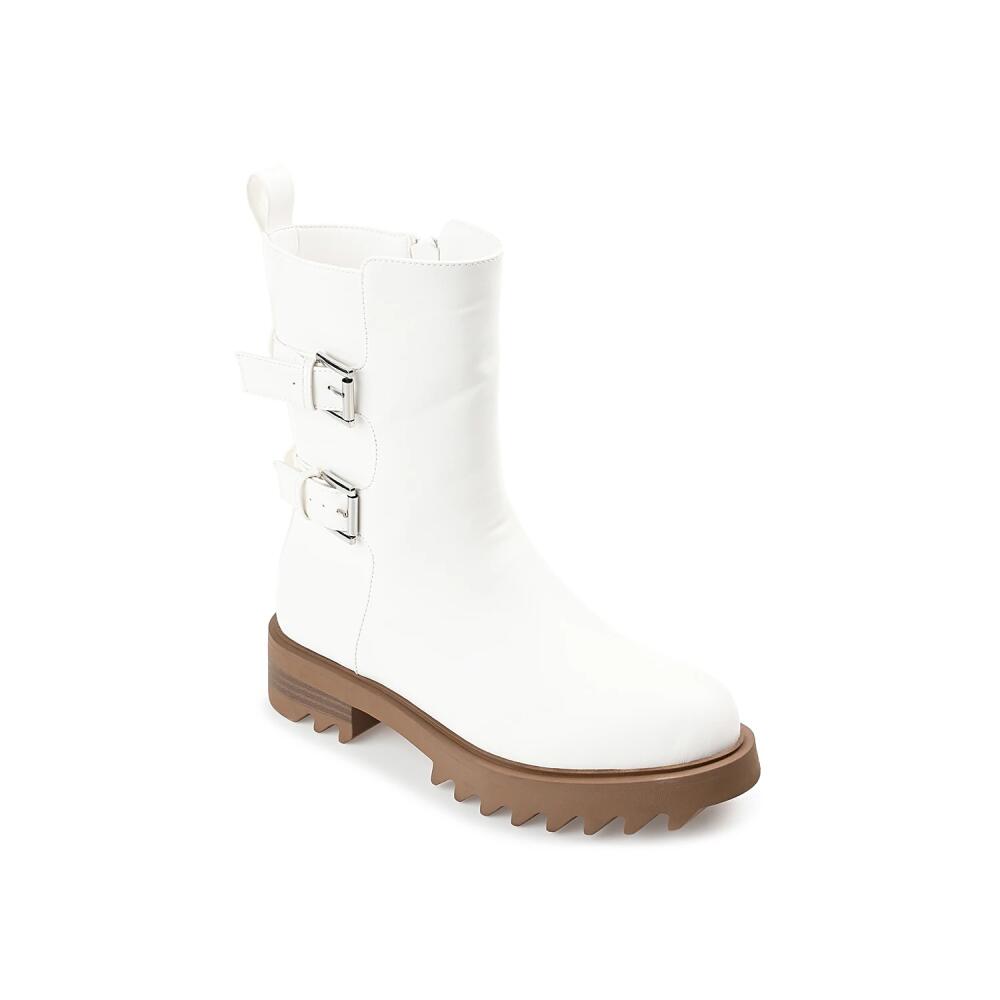 Journee Collection Yasmine Combat Boot | Women's | White Cover