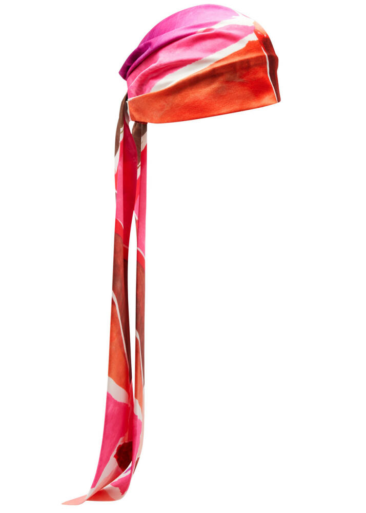 Eugenia Kim Gigi Printed Satin Head Wrap - Pink Cover