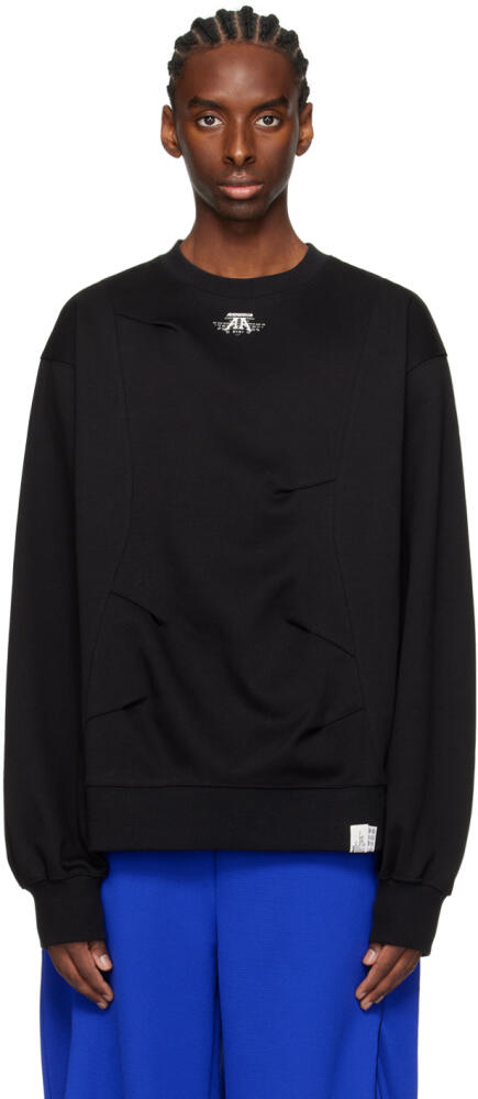 ADER error Black Embroidered Sweatshirt Cover