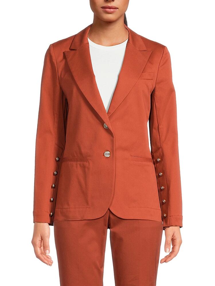 TWP Women's Silk Lined Boyfriend Blazer - Terracotta Cover