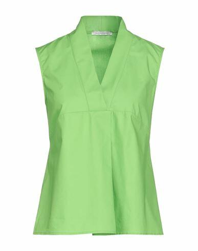 Biancoghiaccio Woman Top Light green Cotton Cover