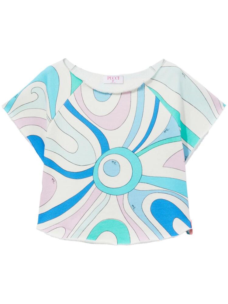 PUCCI Marmo-print cotton T-shirt - Blue Cover