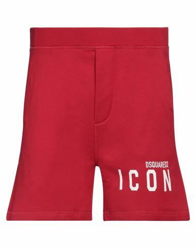 Dsquared2 Man Shorts & Bermuda Shorts Red Cotton Cover