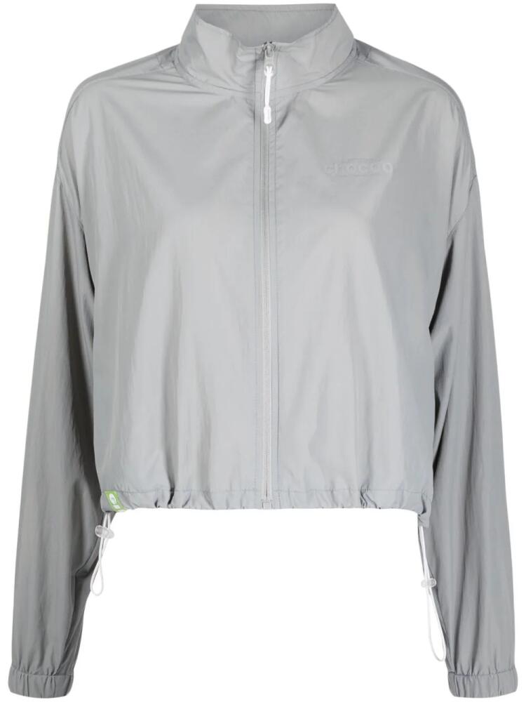 CHOCOOLATE reflective-logo zipped jacket - Grey Cover