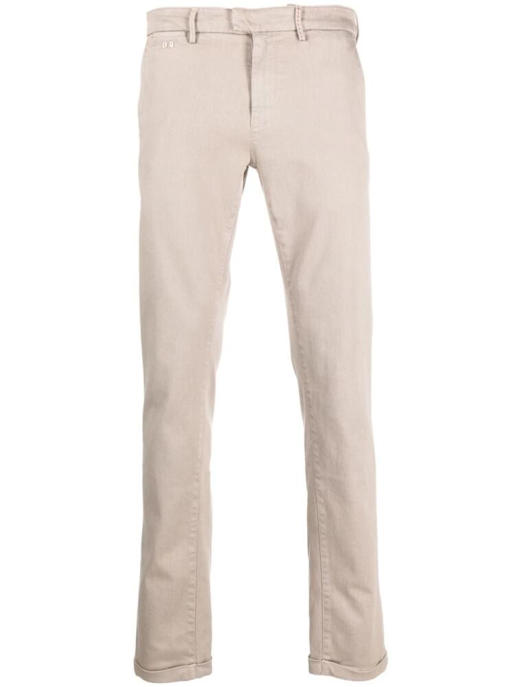 Sartoria Tramarossa slim-fit cotton trousers - Neutrals Cover