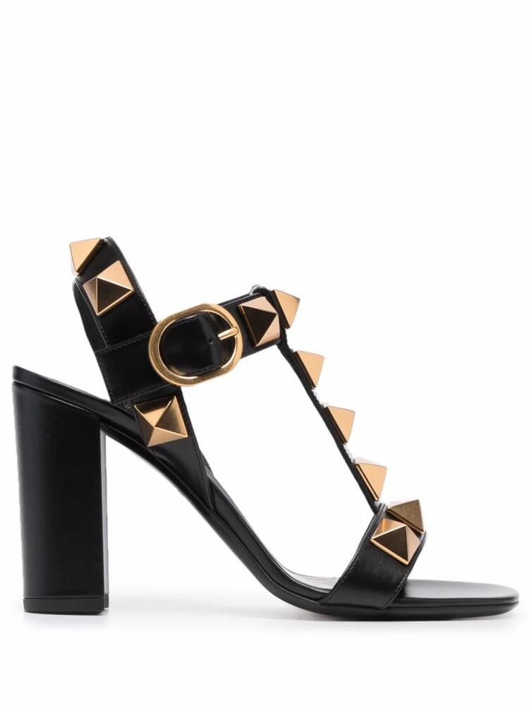 Valentino Garavani Roman Stud 90mm leather sandals - Black Cover