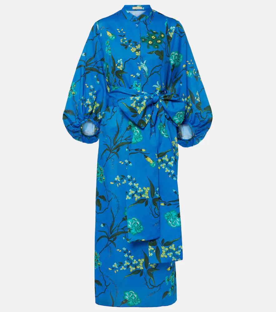 Erdem Floral cotton and linen midi dress Cover