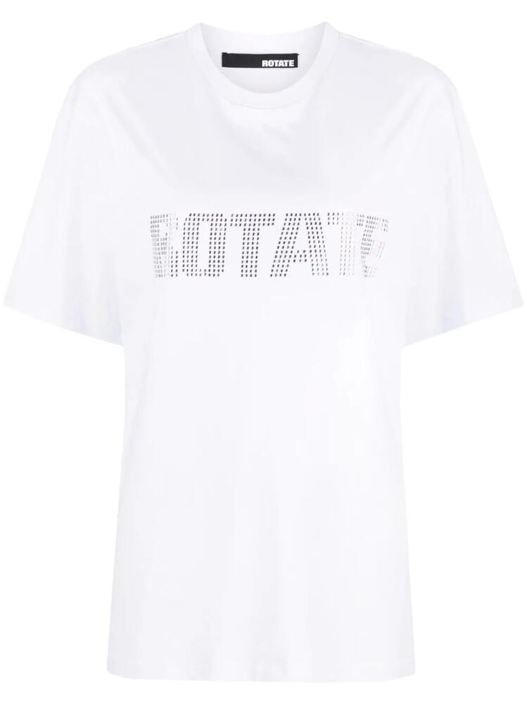 ROTATE BIRGER CHRISTENSEN logo-print organic-cotton T-shirt - White Cover