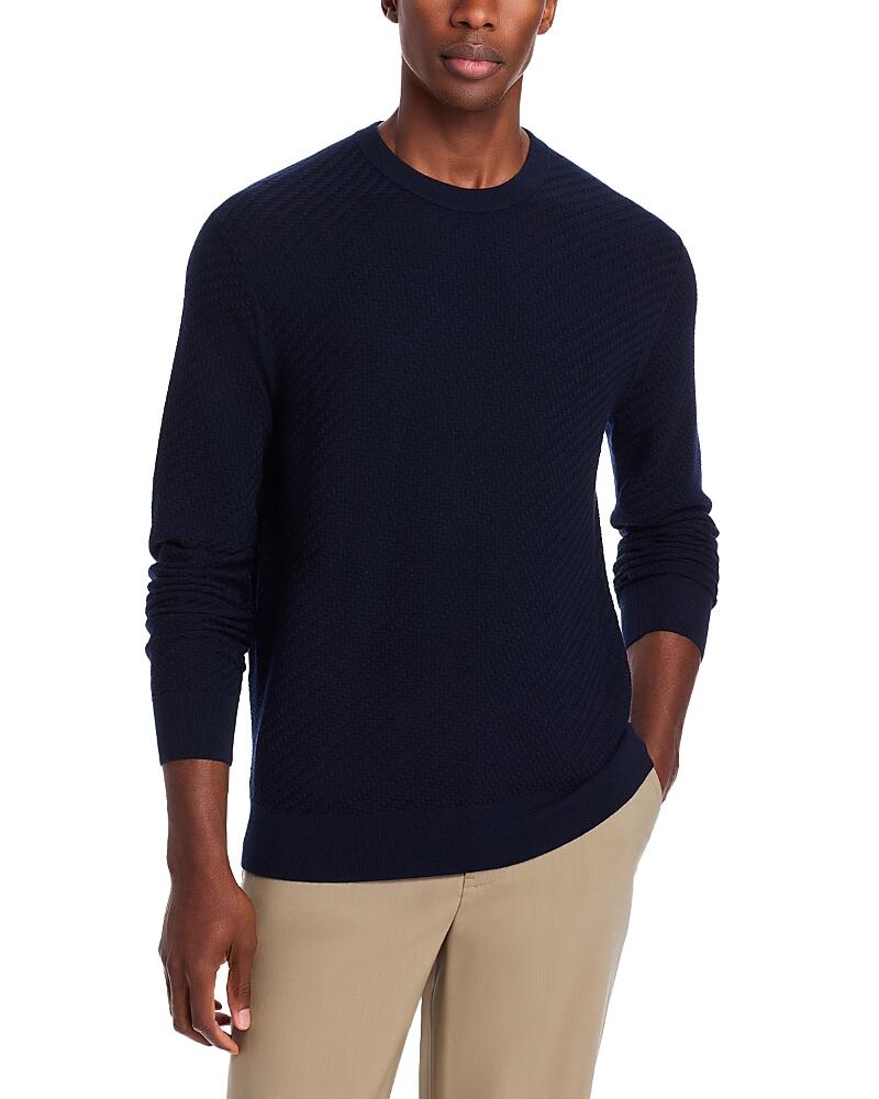 The Men's Store at Bloomingdale's Zegna Baruffa Merino Wool Basketweave Crewneck Sweater - Exclusive Cover