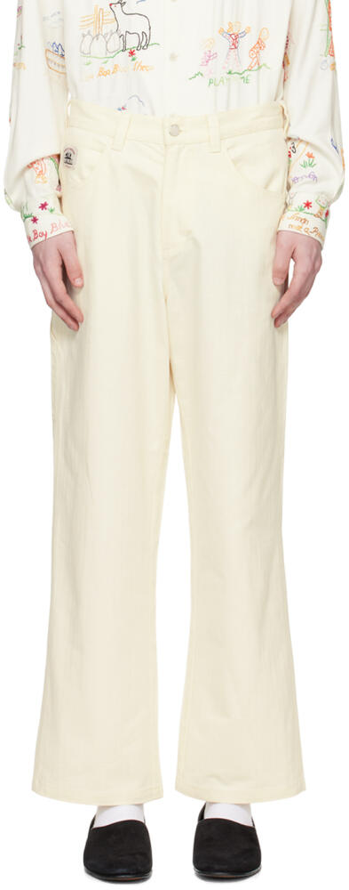 Bode White Knolly Brook Trousers Cover