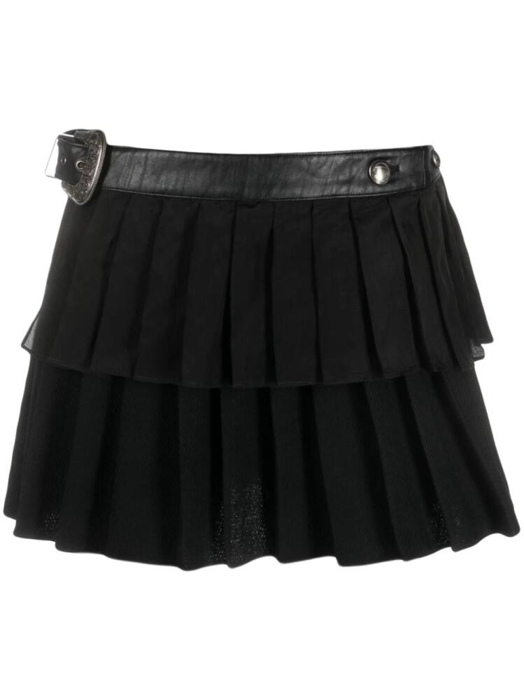 Andersson Bell knife-pleat belted miniskirt - Black Cover