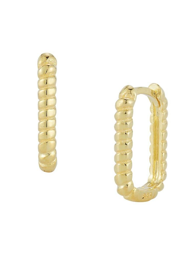 SPHERA MILANO Women's 14K Yellow Goldplated Sterling Silver Twist Huggie Earrings Cover