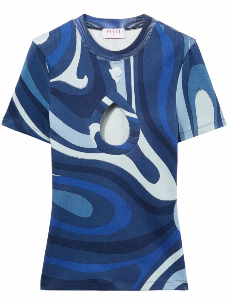 PUCCI Marmo-print T-shirt - Blue Cover