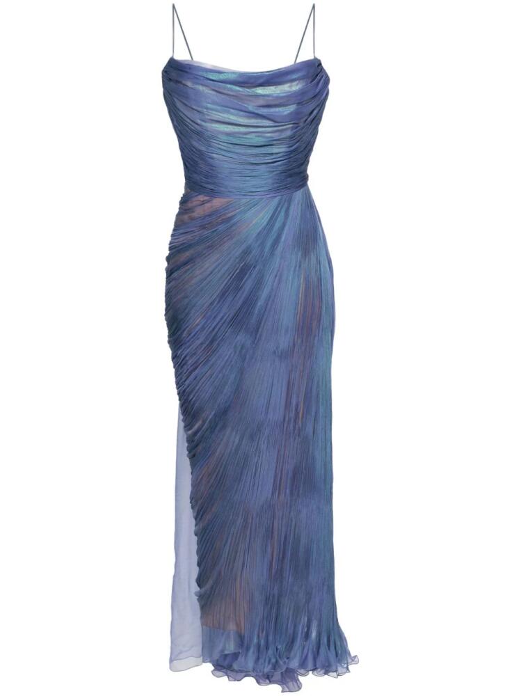 Maria Lucia Hohan Regina plissé silk gown - Blue Cover