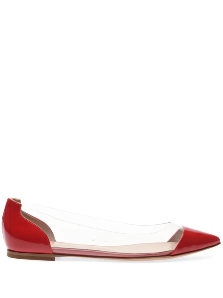 Gianvito Rossi Plexi ballerina shoes - Red Cover