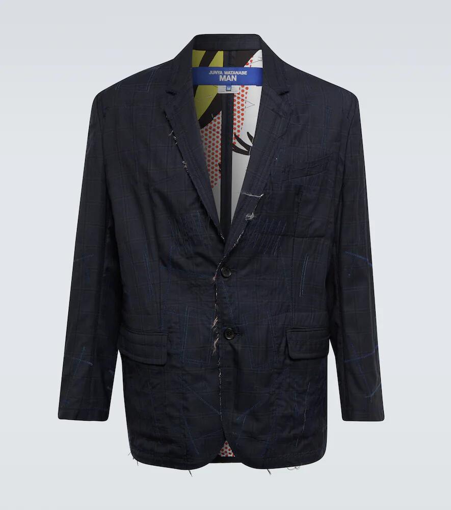 Junya Watanabe Distressed wool and silk blazer Cover