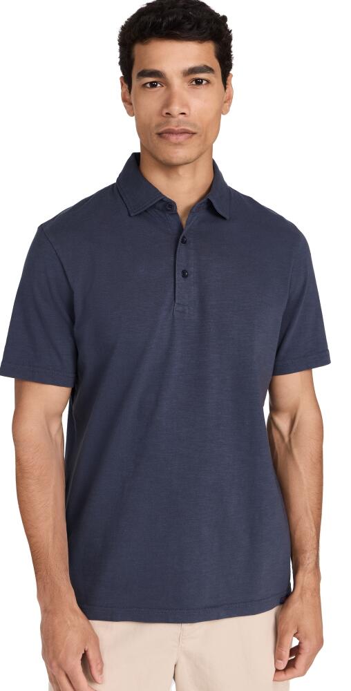 Faherty Sunwashed T-Shirt Polo Dune Navy Cover