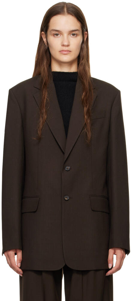 Filippa K Brown Davina Wool Blazer Cover