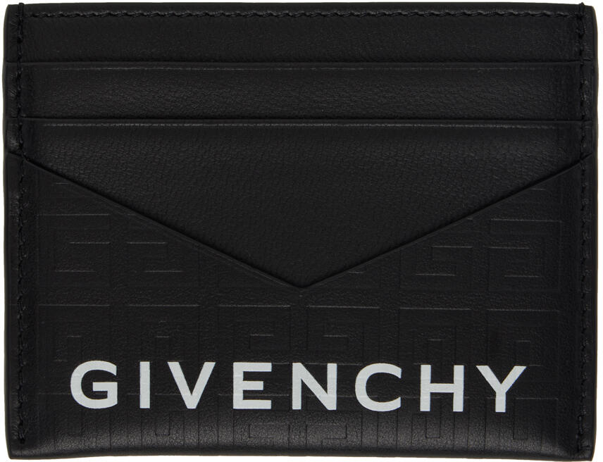 Givenchy Black G-Cut 4G Leather Card Holder Cover