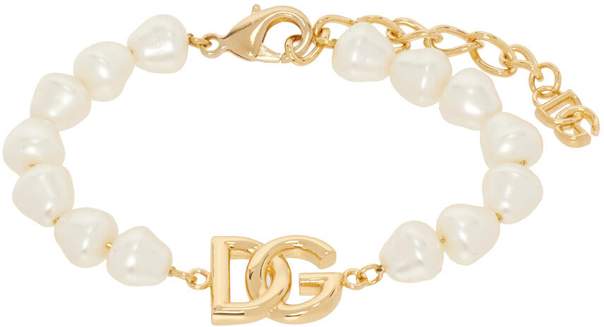 Dolce&Gabbana White & Gold Link Pearls Bracelet Cover