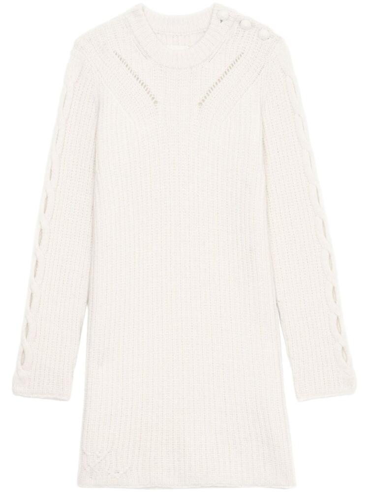 Zadig&Voltaire Alky knitted mini dress - White Cover