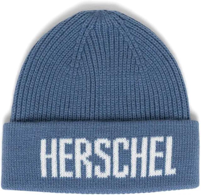 Herschel Supply Co. Polson Knit Logo (Steel Blue) Beanies Cover