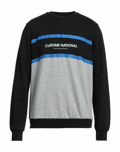 Costume National Man Sweatshirt Black Cotton Cover