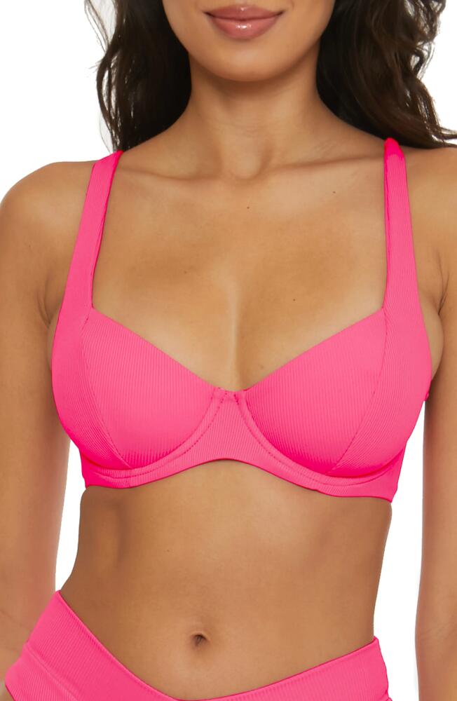 Becca Modern Edge Underwire Bikini in Pink Glo Cover