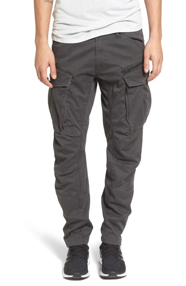 G-Star RAW Rovik Tapered Fit Cargo Pants in Raven Cover