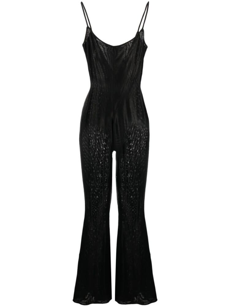 Oséree flared lamé jumpsuit - Black Cover