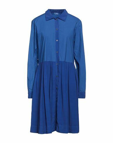 Her Shirt Her Dress Woman Mini dress Blue Cupro Cover